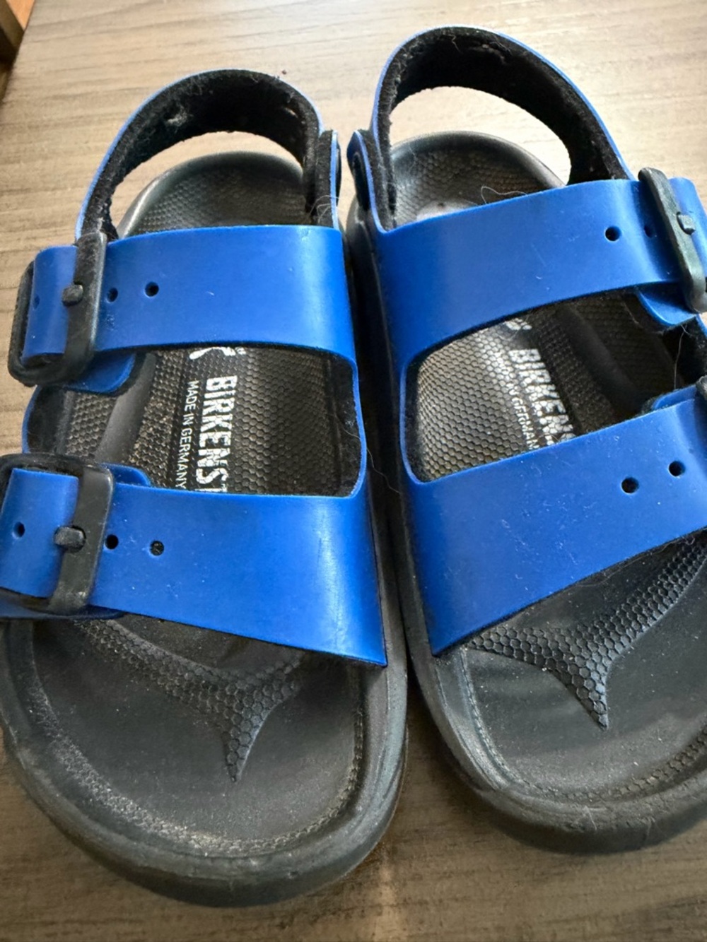 Birkenstock Kids Bright Blue Double-Strap Sandals - Picture 3 of 3